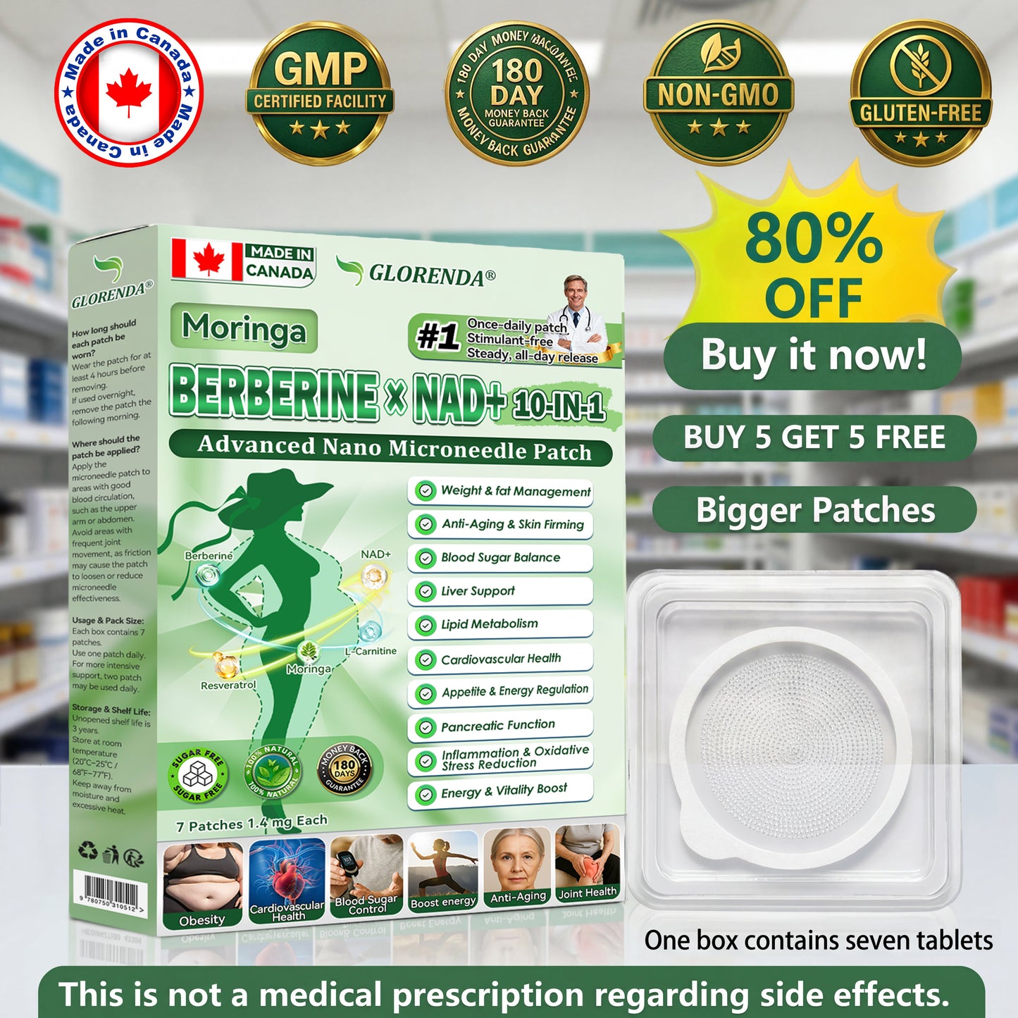 🇨🇦𝓞𝒇𝒇𝒊𝒄𝒊𝒂𝓁 𝓢𝒕𝒐𝒓𝒆 | 🌟🌟𝑮𝑳𝑶𝑹𝑬𝑵𝑫𝑨® 𝓜𝒐𝒓𝒊𝒏𝒈𝒂 · 𝓑𝒆𝒓𝒃𝒆𝒓𝒊𝒏𝒆 × 𝓝𝓐𝓓+ 𝟏𝟎-𝒊𝒏-𝟏 𝓐𝒅𝒗𝒂𝒏𝒄𝒆𝒅 𝓝𝒂𝒏𝒐 𝓜𝒊𝒄𝒓𝒐𝒏𝒆𝒆𝒅𝒍𝒆 𝓟𝒂𝒕𝒄𝒉  (𝓙𝒖𝒔𝒕 𝒐𝒏𝒄𝒆 𝒂 𝒅𝒂𝒚, 𝒗𝒊𝒔𝒊𝒃𝒍𝒆 𝒄𝒉𝒂𝒏𝒈𝒆𝒔 𝒊𝒏 𝟕 𝒅𝒂𝒚𝒔)